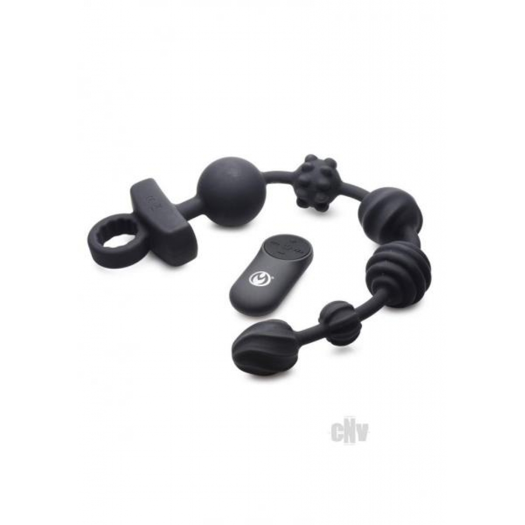 Ms Vibe Silicone Anal Beads Remote Black - Xr Llc