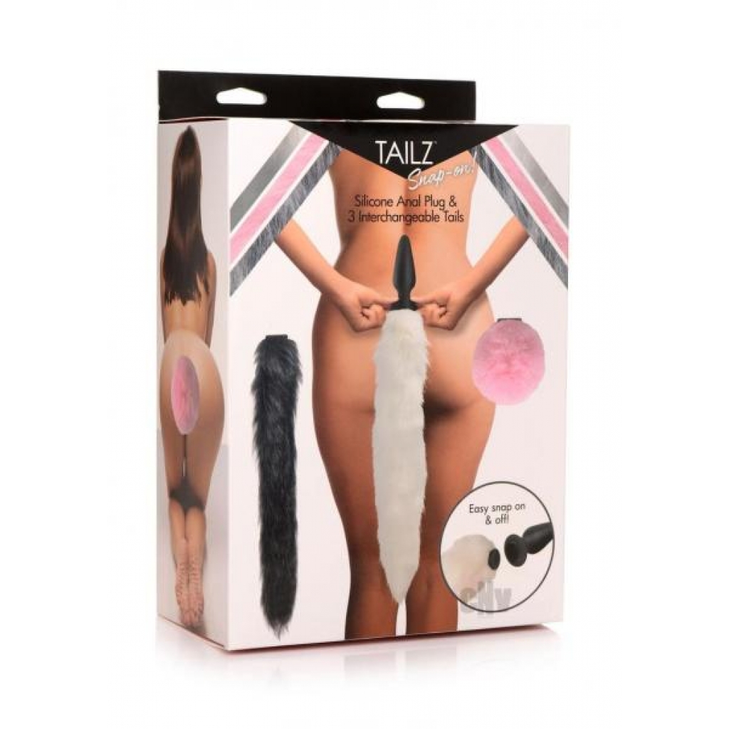 Tailz Silicone Anal Plug And 3 Tails Set - Xr Llc