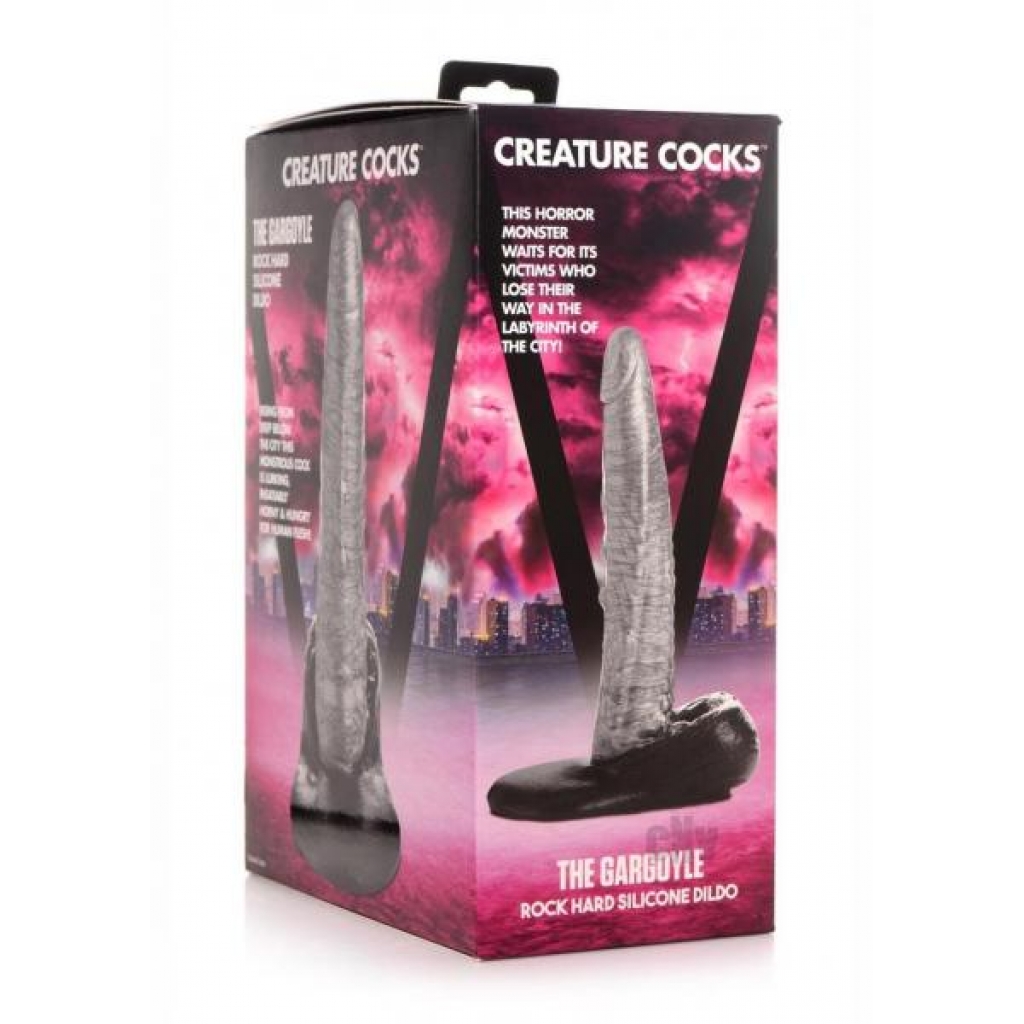 Creature Cocks Gargoyle Dildo in Silver/Black