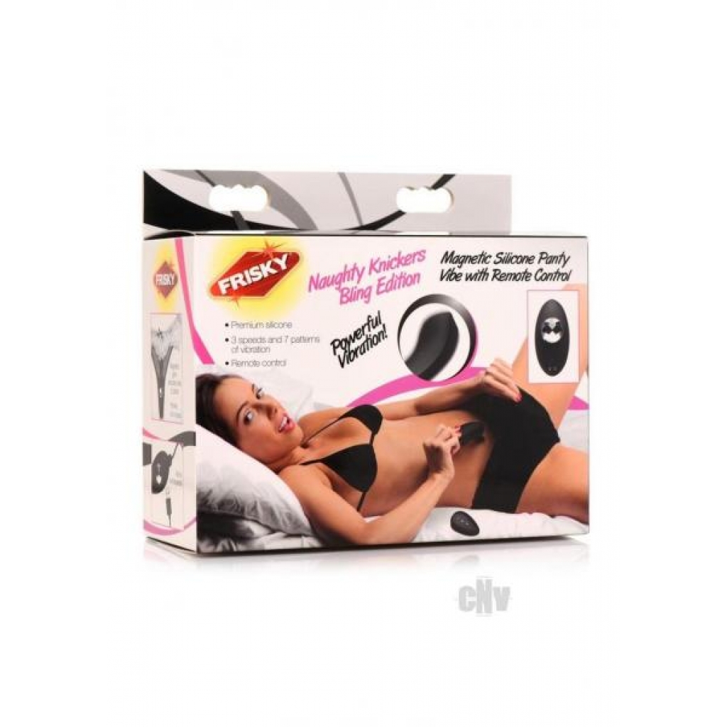 Frisky Naughty Knicker Bling Panty Black - Xr Llc