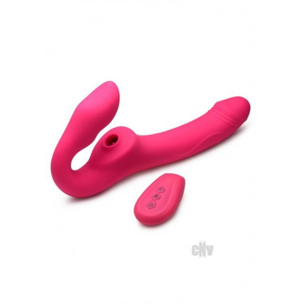 Strap U Licking Vibe Strapless Pink - Xr Llc