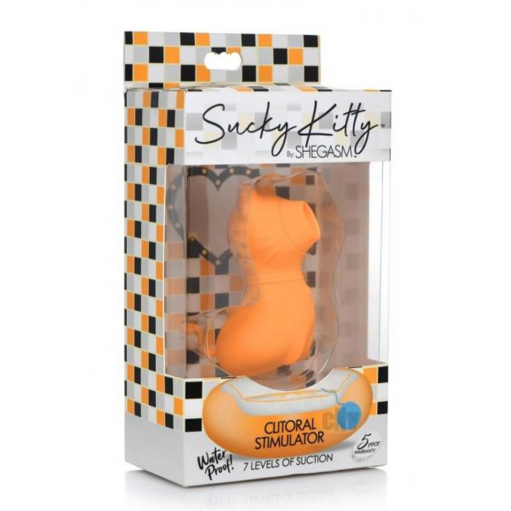 Shegasm Sucky Kitty Clitoral Stimulator - Orange Pleasure