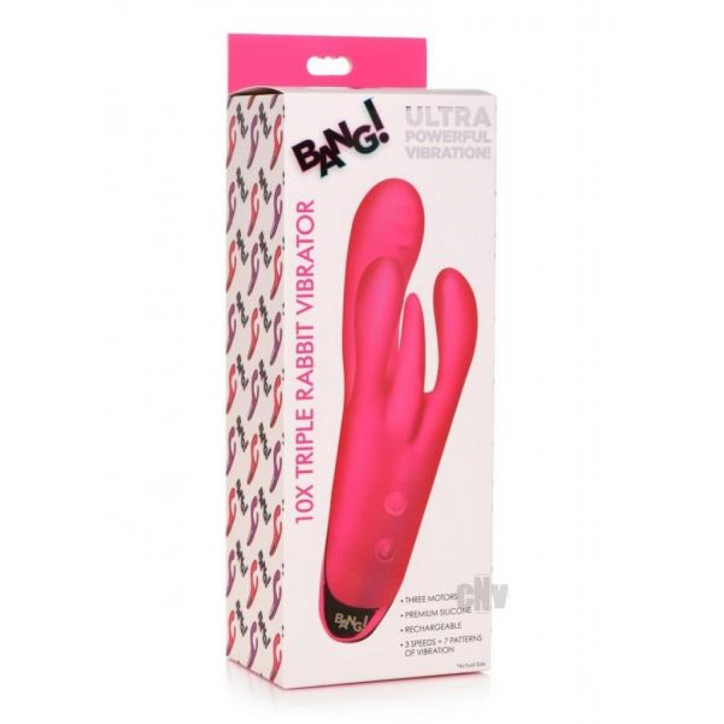 Bang Triple Rabbit Vibrator Pink - Xr Llc