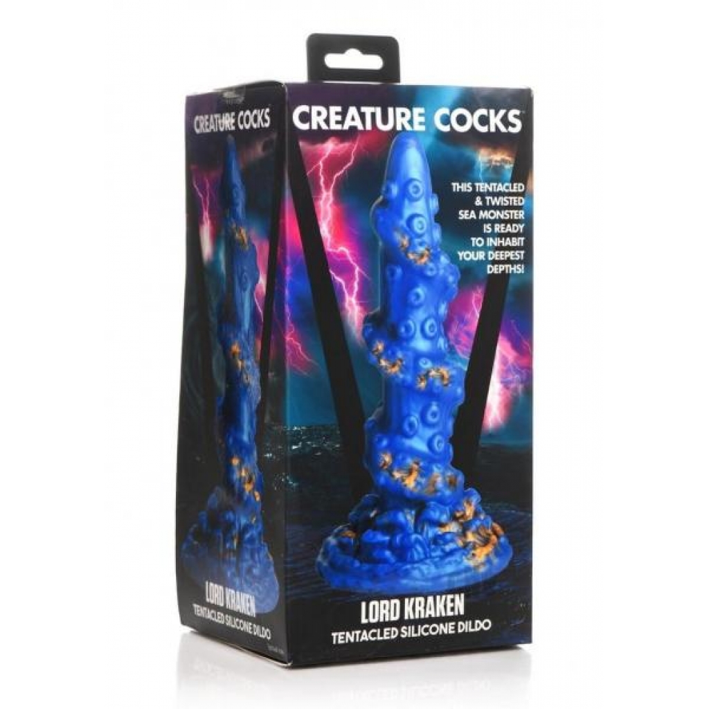 Creature Cocks Kraken - Blue/Gold - Exotic Fantasy Dildo