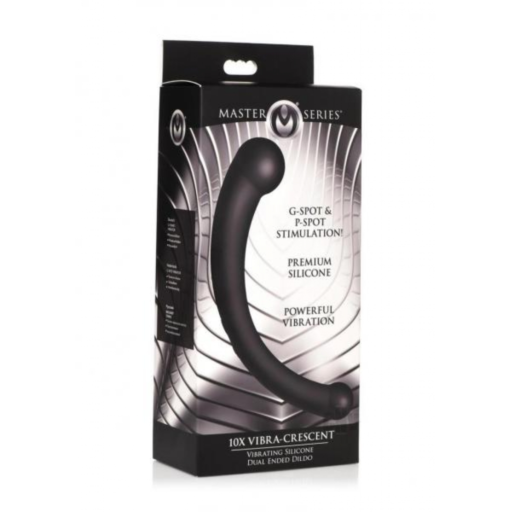 Ms Vibra Crescent Dual Dildo Black - Xr Llc