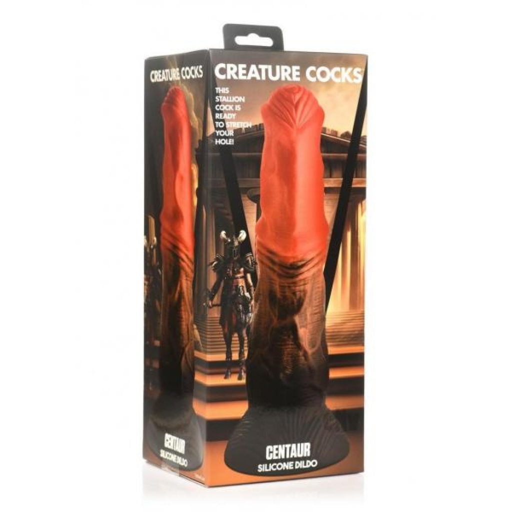 Centaur Creature Cock Dildo: Red and Black