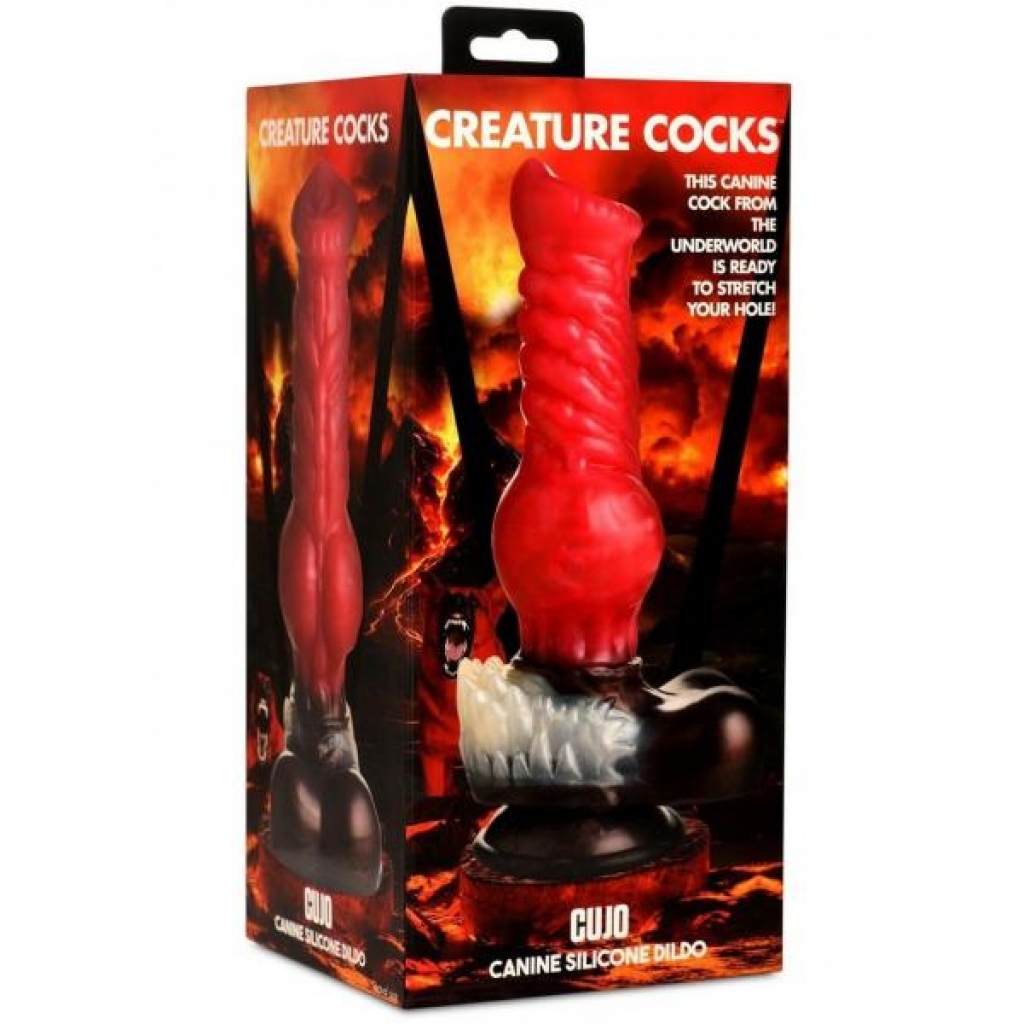 Creature Cocks Cujo Dildo Lg Red/blk - Xr Llc