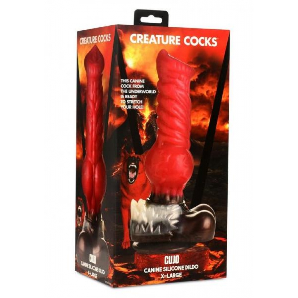 Creature Cocks Cujo Dildo Xl Red/blk - Xr Llc