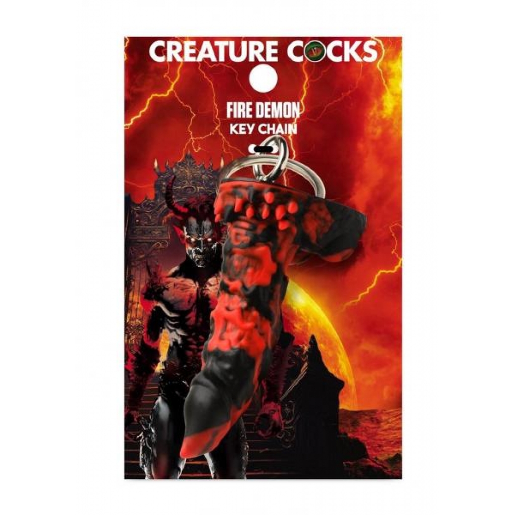 Creature Cock Fire Demon Keychain - Xr Llc