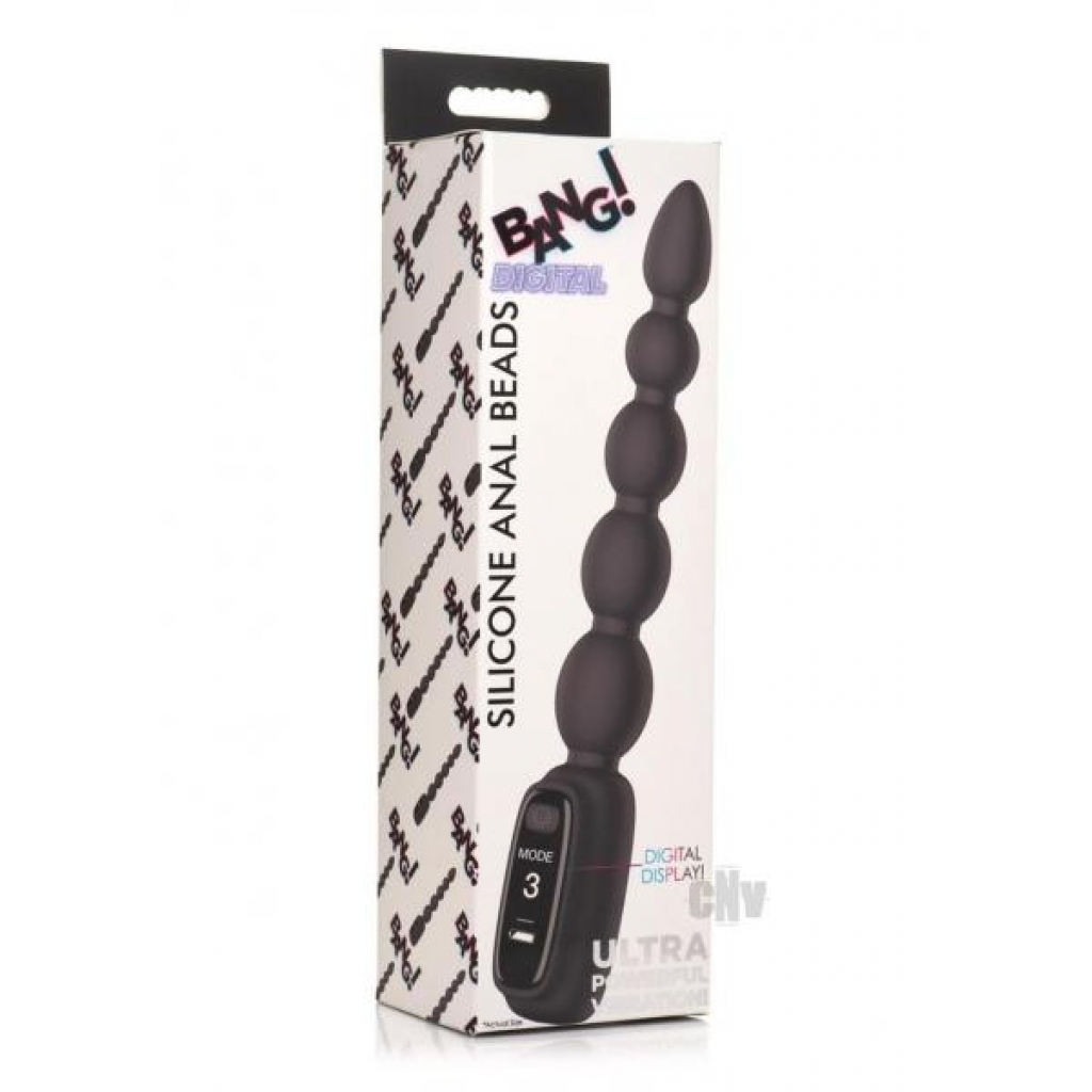 Bang Digital Silicone Anal Beads Black - Xr Llc