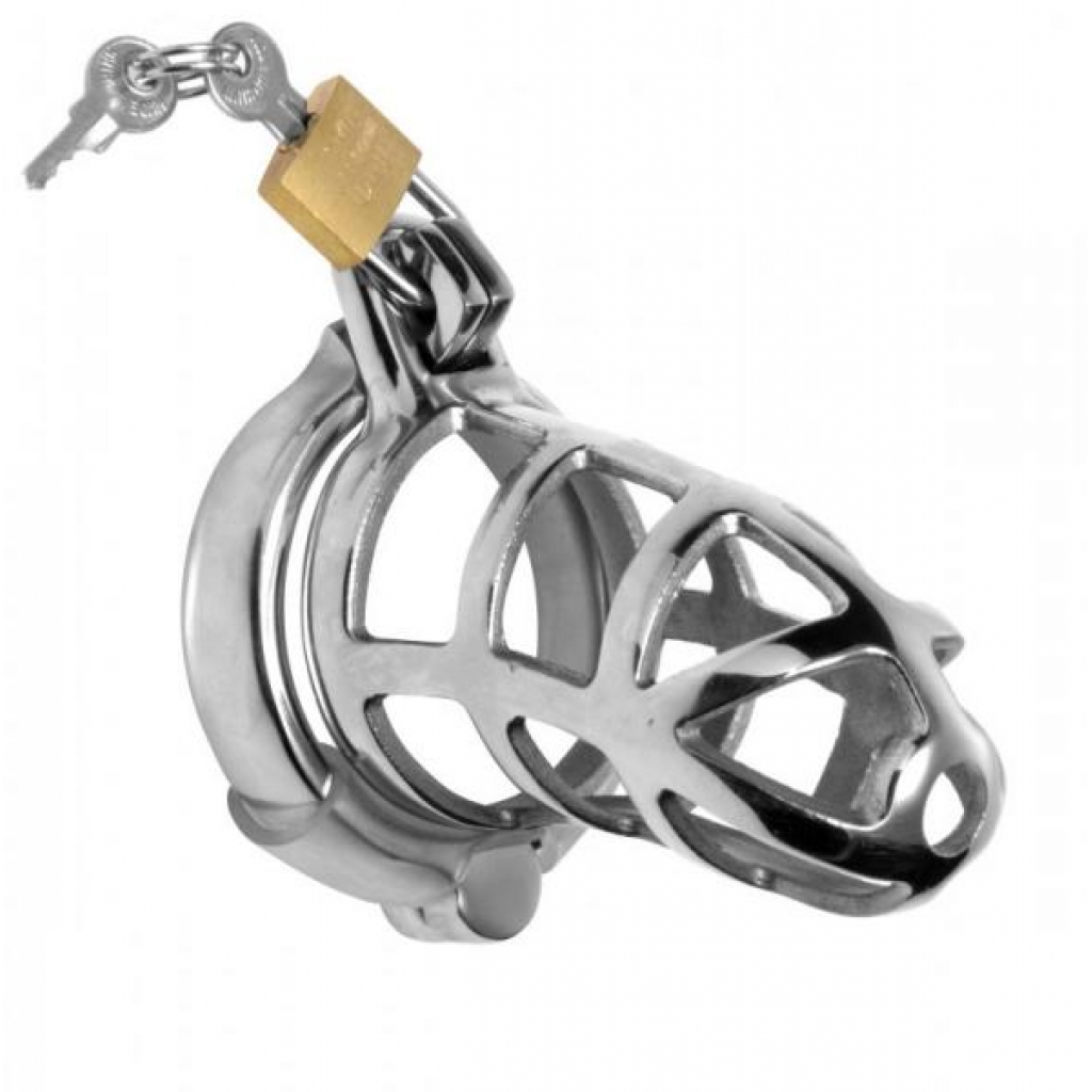 Stainless Steel Chastity Cock Cage with Adjustable Rings