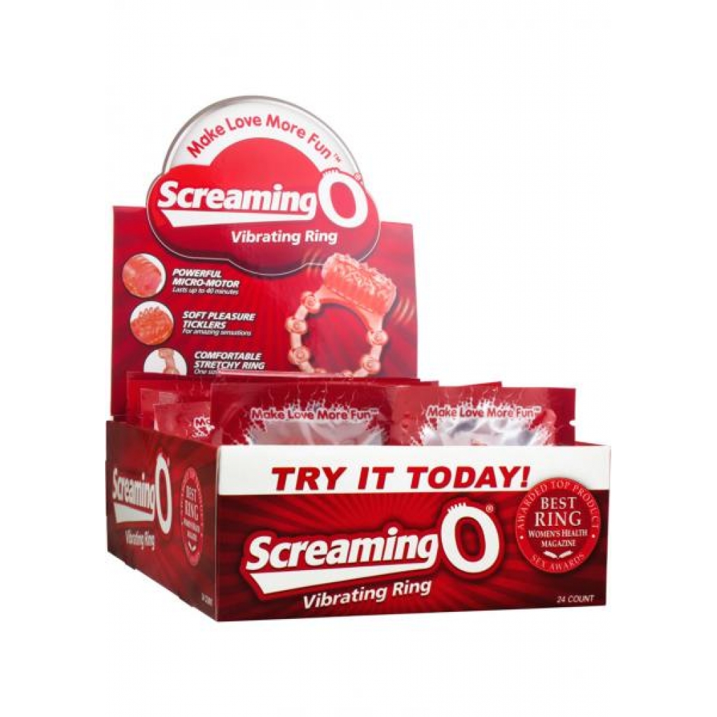 Screaming O Vibrating Ring Disposable 24 Per Display - Screaming O