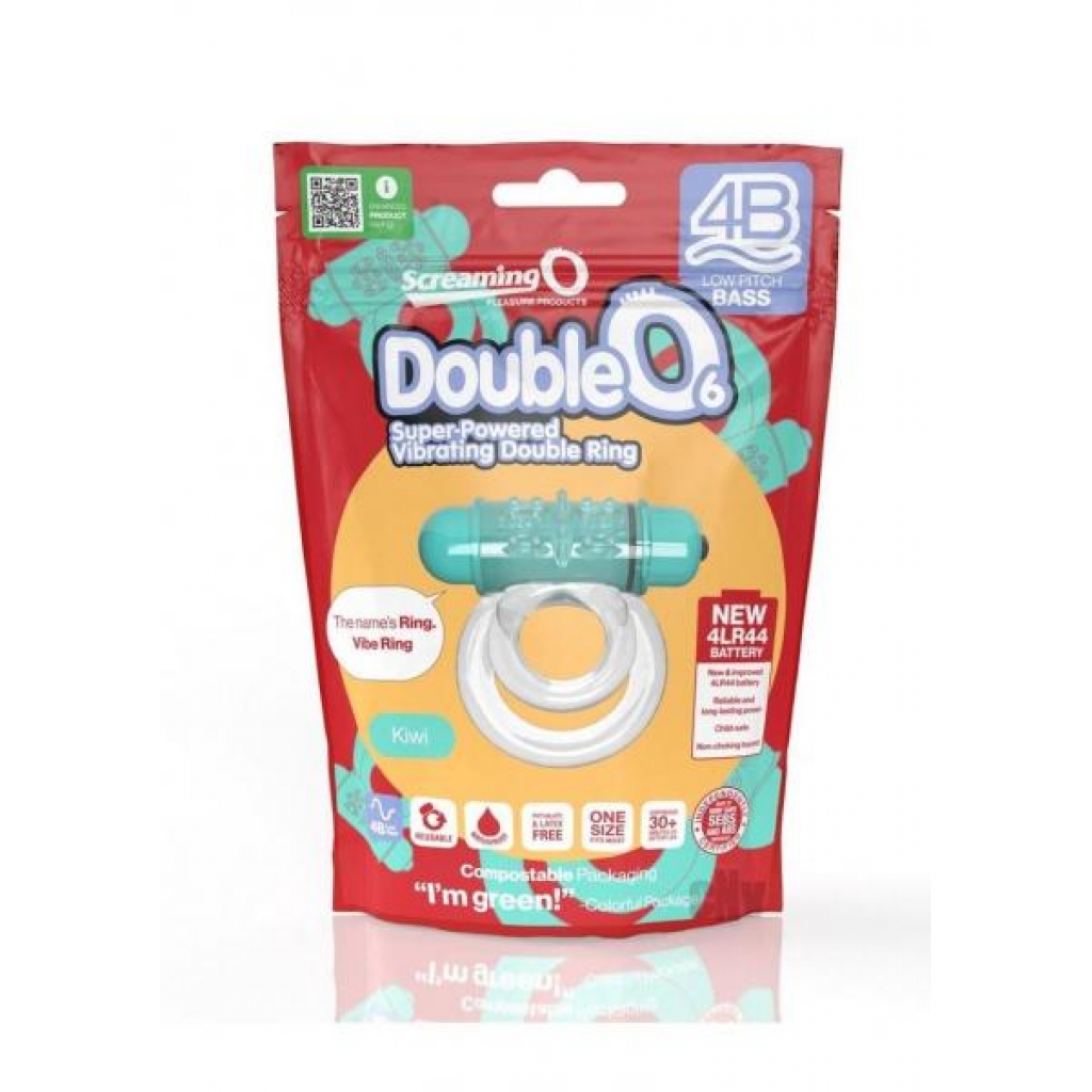 Screaming O 4b Doubleo 6 Kiwi Vibrating Ring