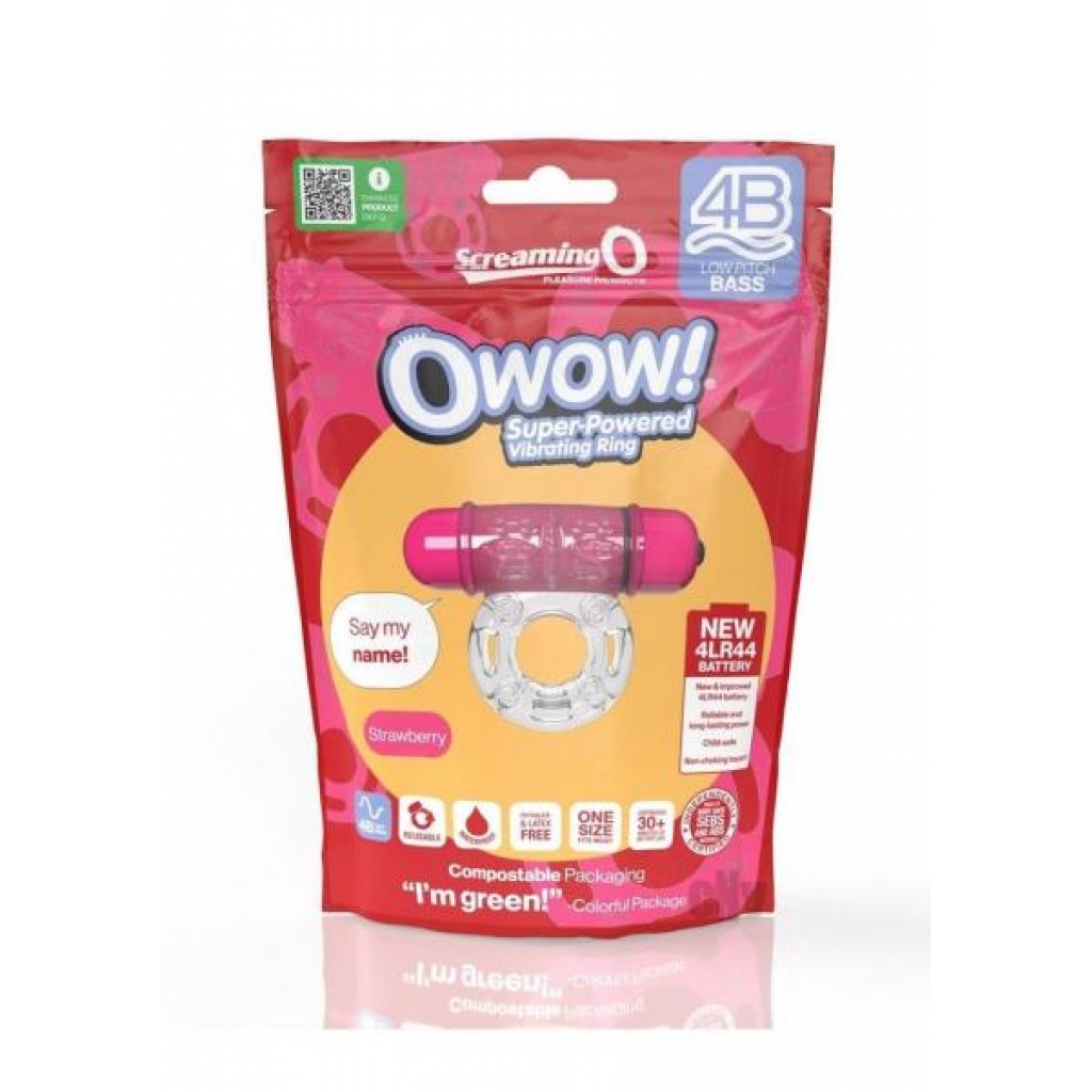 Screaming O 4B OWow - Strawberry Vibrating Ring