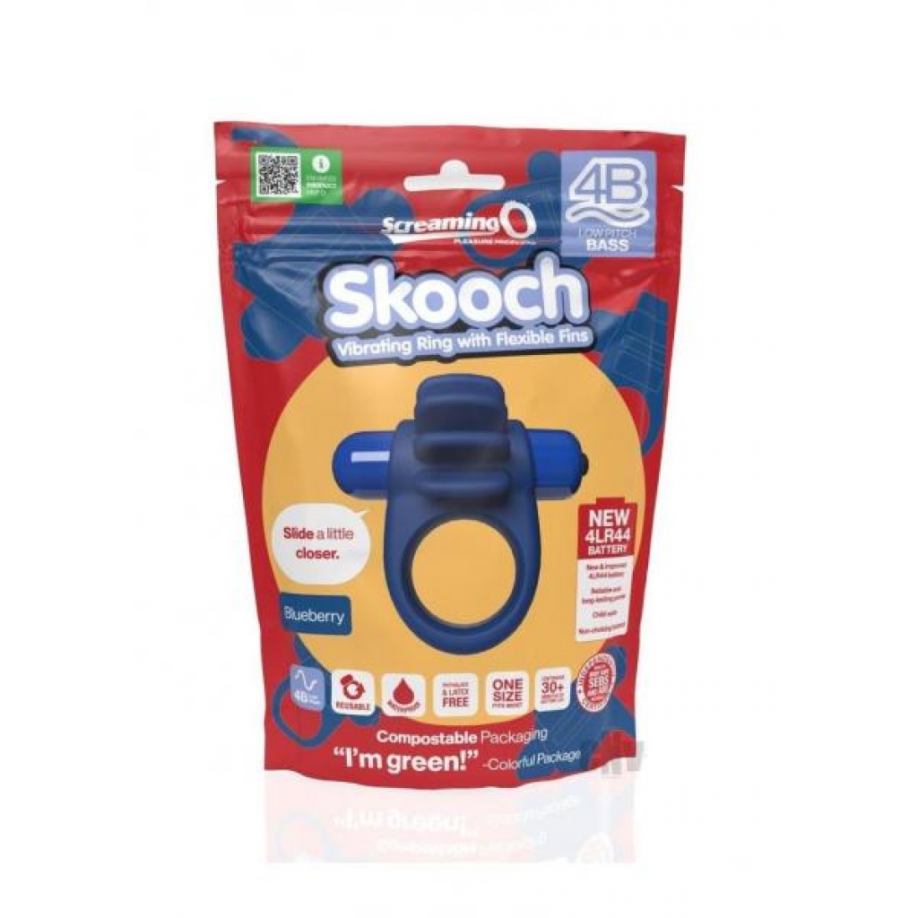 4B Skooch Blueberry Vibrating Cock Ring