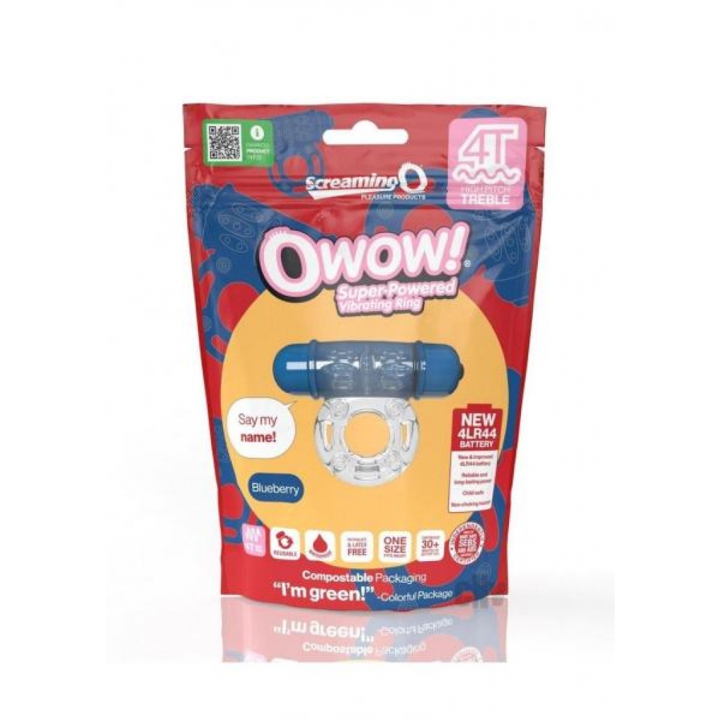 Screaming O 4T OWow Vibrating Ring - Blueberry