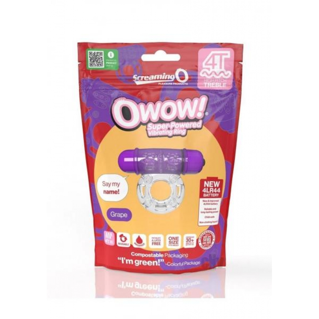 Screaming O 4T OWow Vibrating Ring - Grape