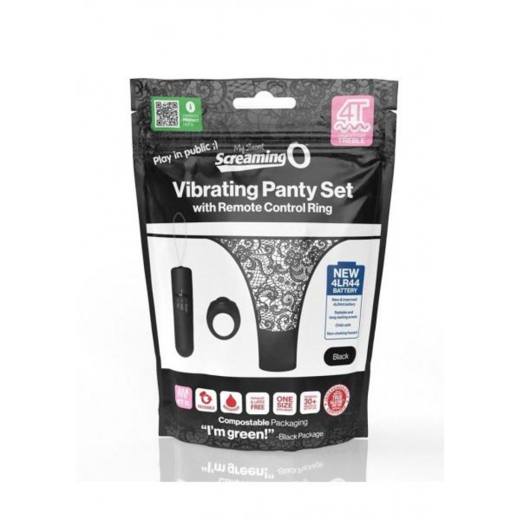 My Secret Screaming O 4t Panty Vibe Blk - Screaming O