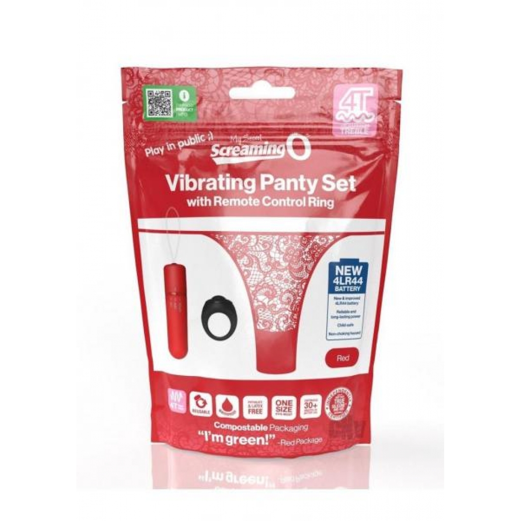 My Secret Screaming O 4t Panty Vibe Red - Screaming O