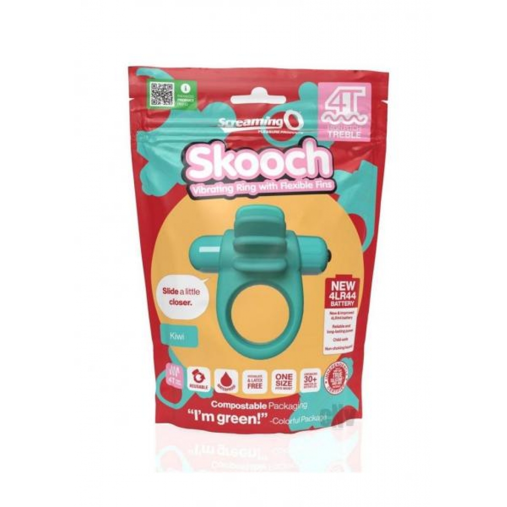 4T Skooch Kiwi Vibrating Cock Ring - Multi-Dimensional Pleasure