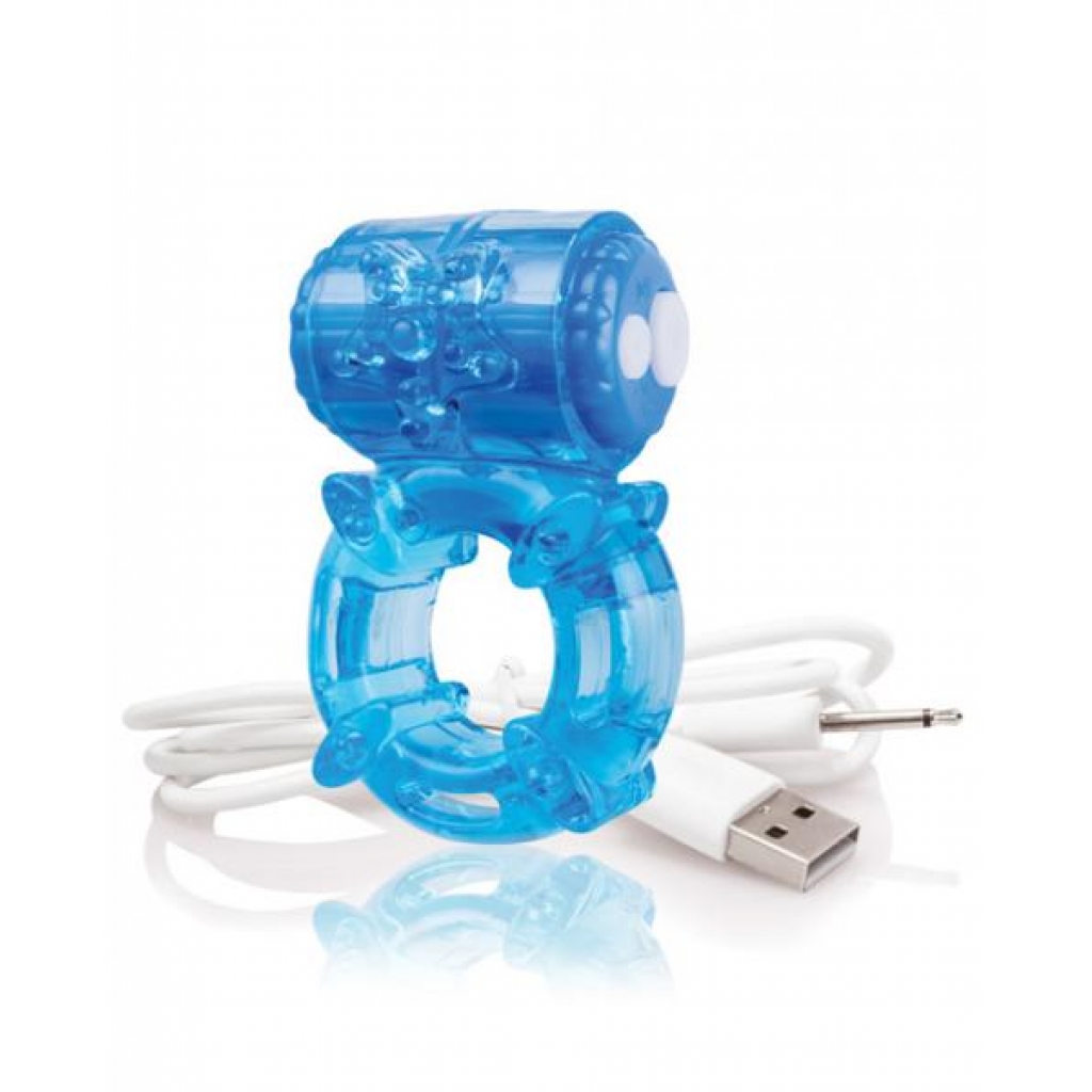 Screaming O Charged Big O Vibrating Cock Ring Blue - Screaming O