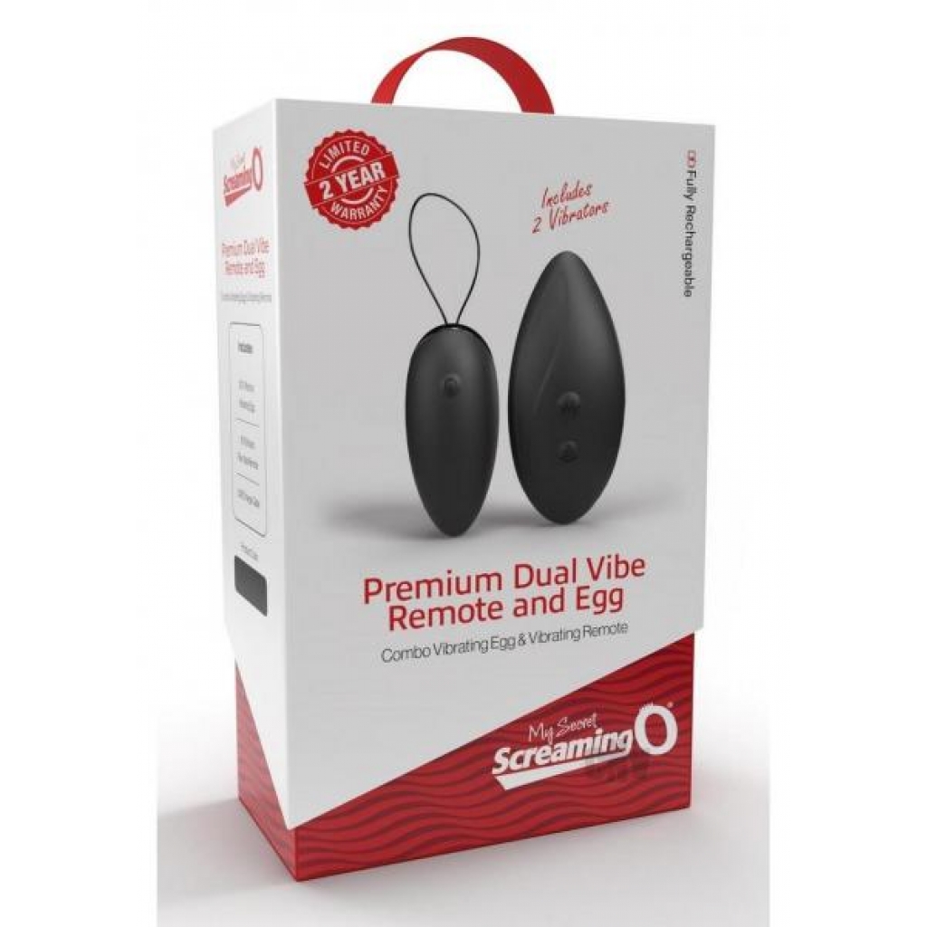 Premium Dual Vibe Remote and Egg - Black