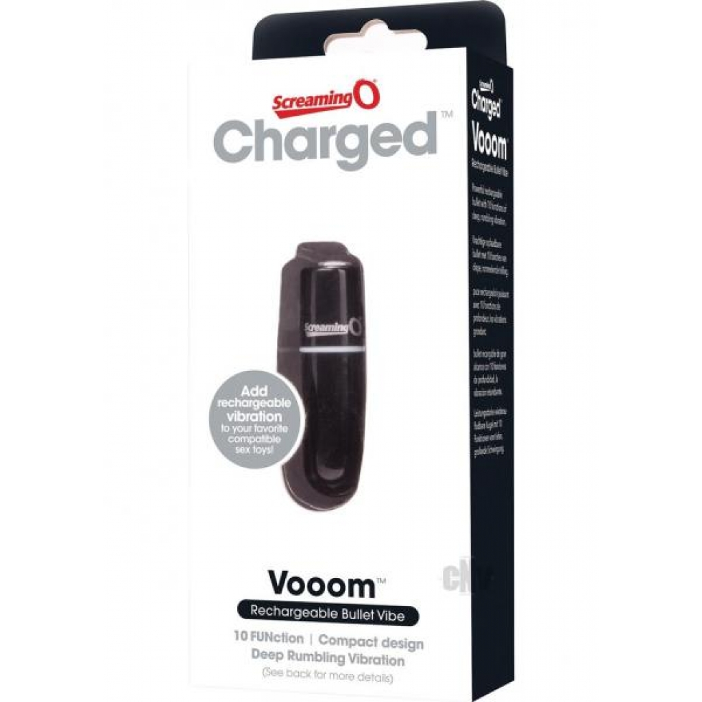 Charged Vooom Rechargeable Bullet Black - Screaming O