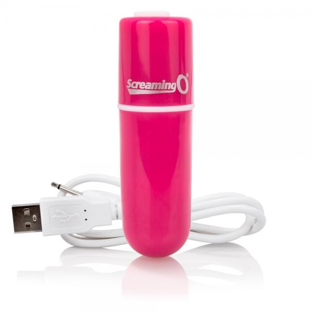 Screaming O Charged Vooom Rechargeable Bullet Pink - Screaming O