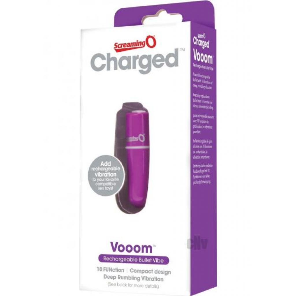 Charged Vooom Rechargeable Bullet Purple - Screaming O