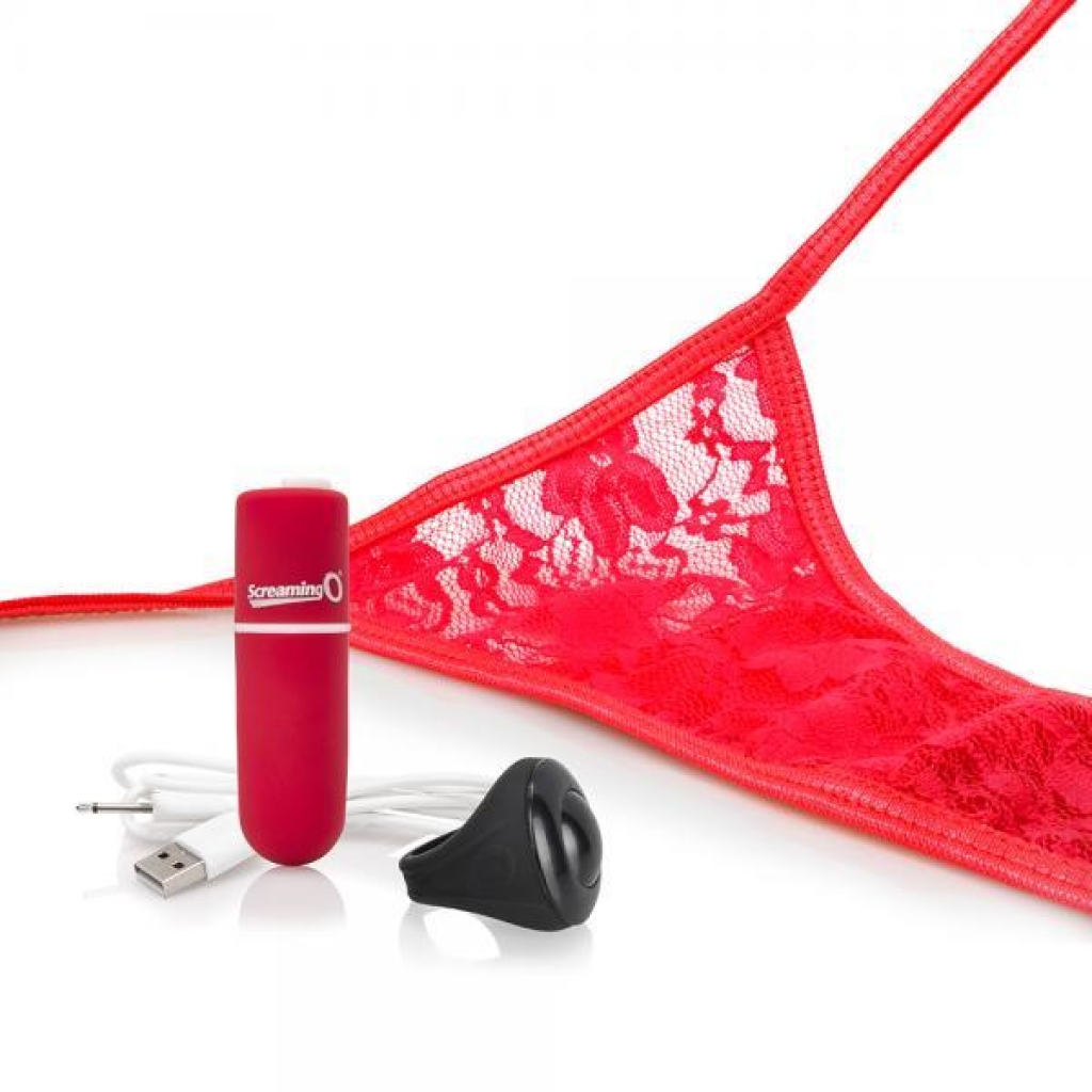 My Secret Remote Control Vibrating Panty Red O/S - Screaming O