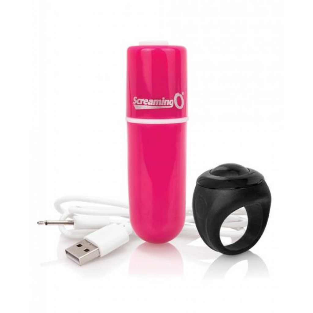 Charged Vooom Remote Control Bullet Vibrator Pink - Screaming O