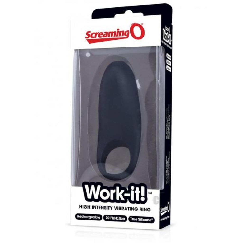 Work It Black Vibrating Ring