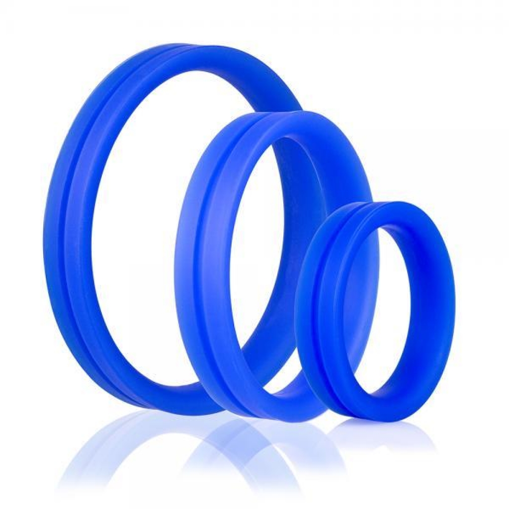 RingO Pro X3 Cock Ring Set - Blue