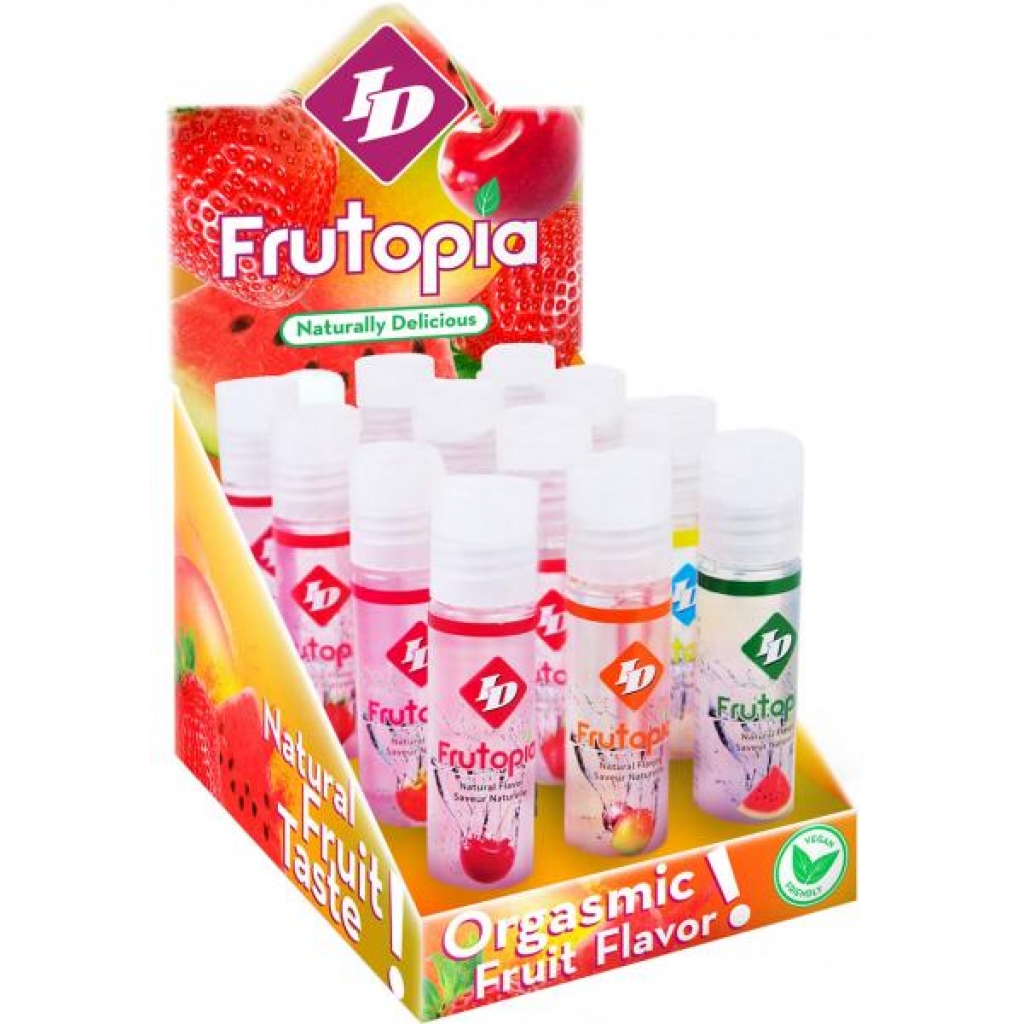 Frutopia Natural Flavor Water Based Personal Lubricant Assorted 1 Ounce 12 Each Per Display - Id Lubricants