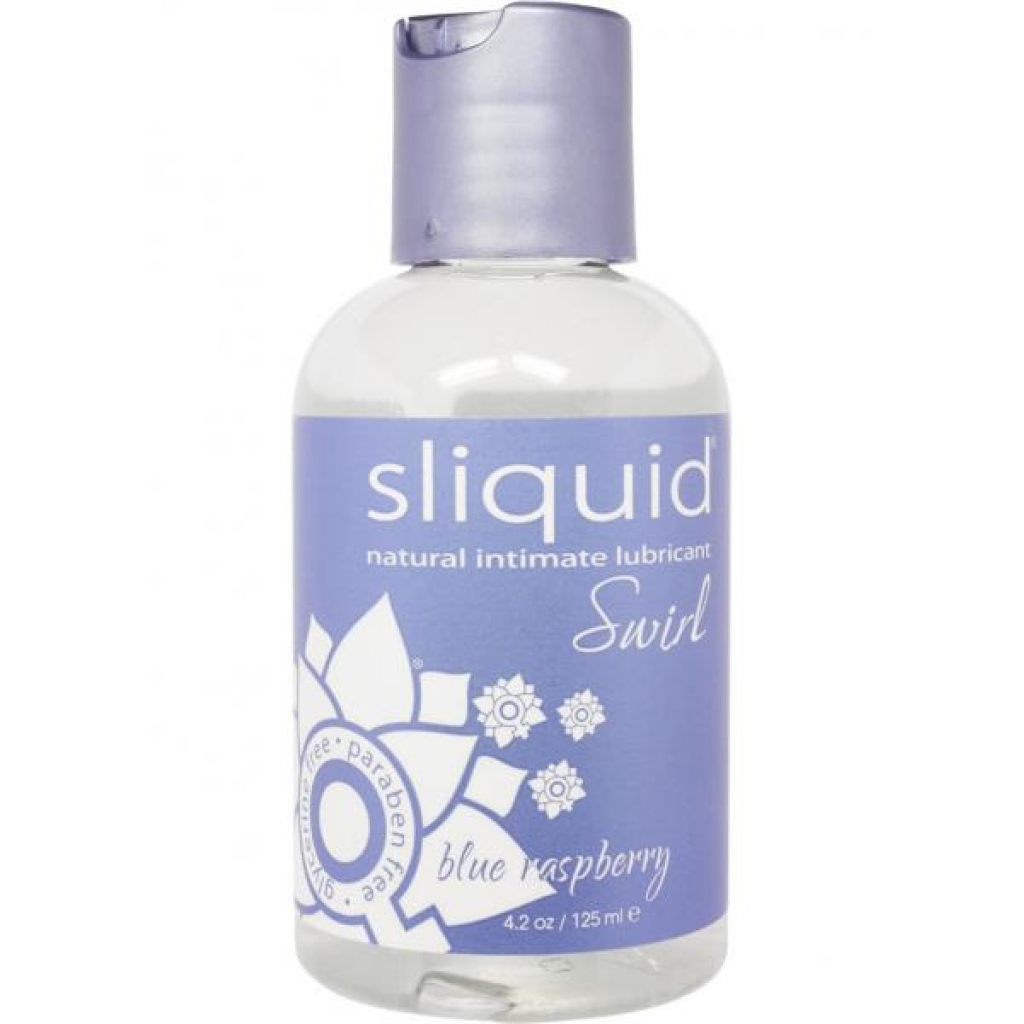 Sliquid Swirl Blue Raspberry Intimate Water-Based Lubricant - 4.2 Ounce