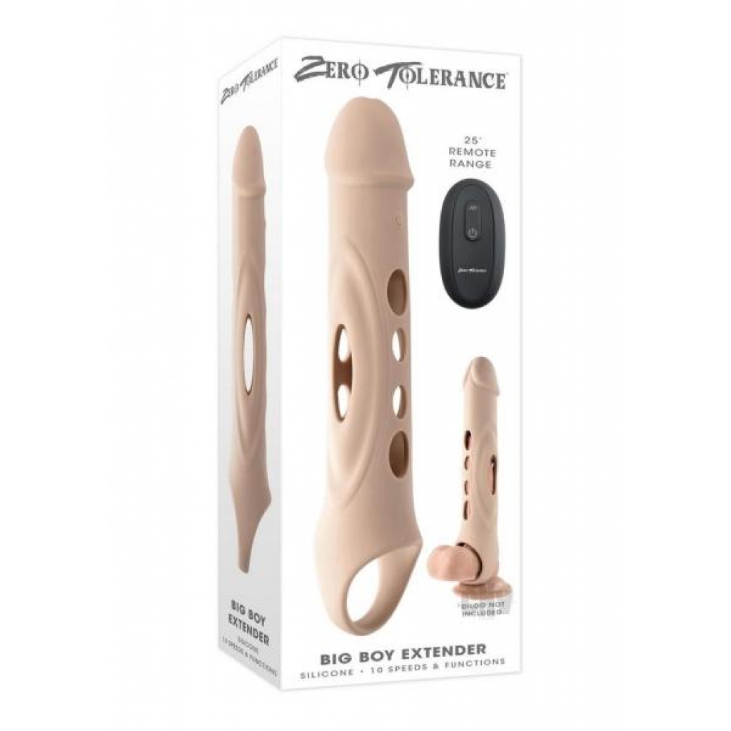 Zt Big Boy Remote-Control Vibrating Extender - Light