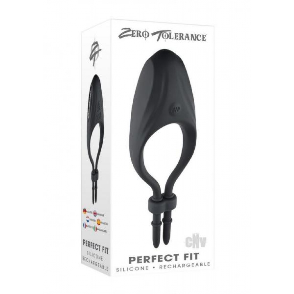 Zt Perfect Fit Vibrating C-ring in Black