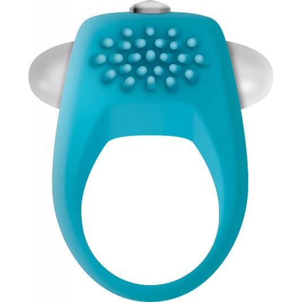 The Teal Tickler: Vibrating Cock Ring for Dual Pleasure