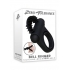 Bell Ringer Black Vibrating Cock Ring & Ball Strap