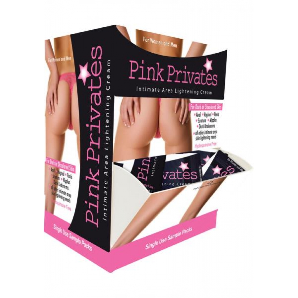 Pink Privates Intimate Area Ligtening Cream Counter Display 50 Each Sample - Body Action