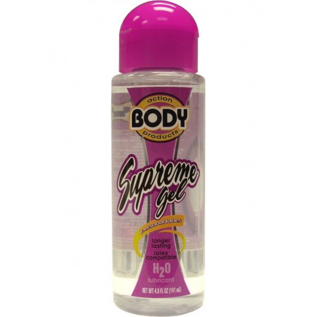 Body Action Supreme Gel Water Based Lubricant 4.8 Ounce