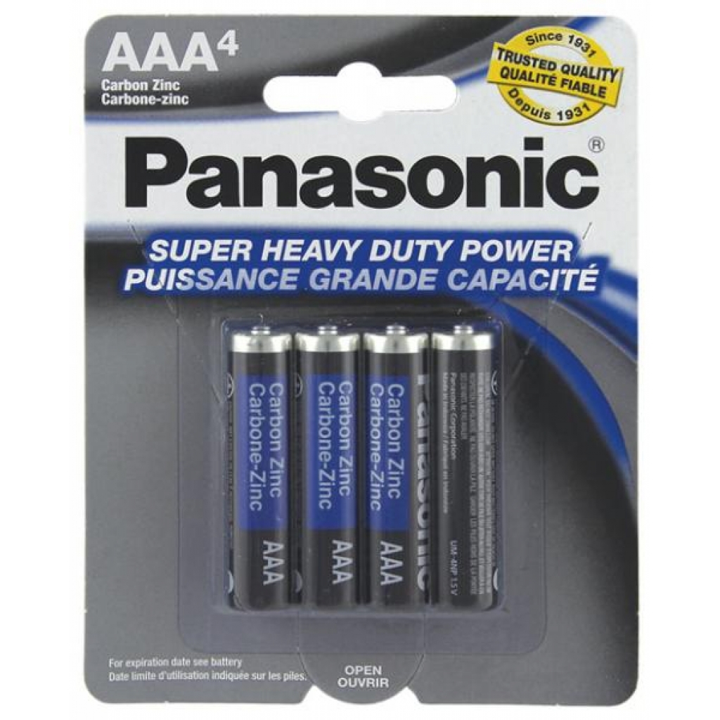 Panasonic Super Heavy Duty AAA Battery 4 Pack