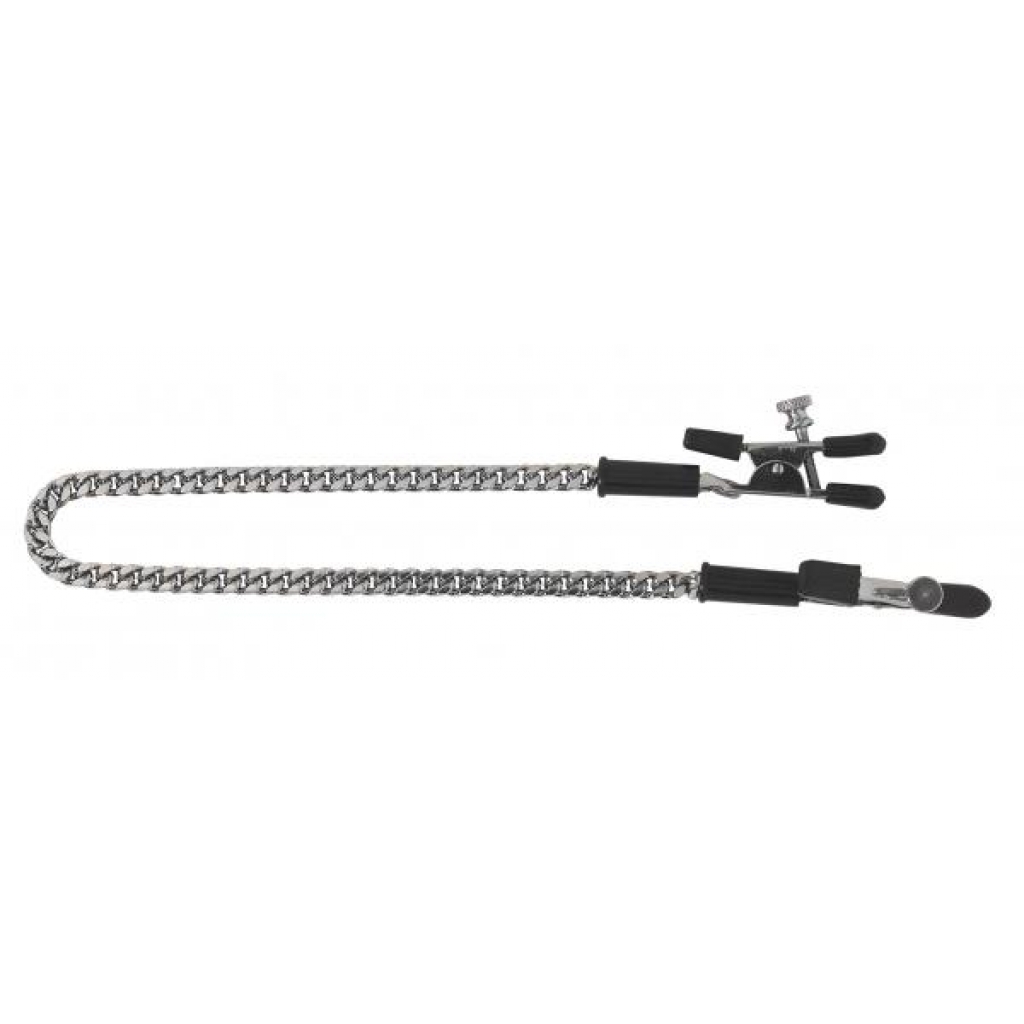 Adjustable Alligator Tip Nipple Clamps with Jewel Chain