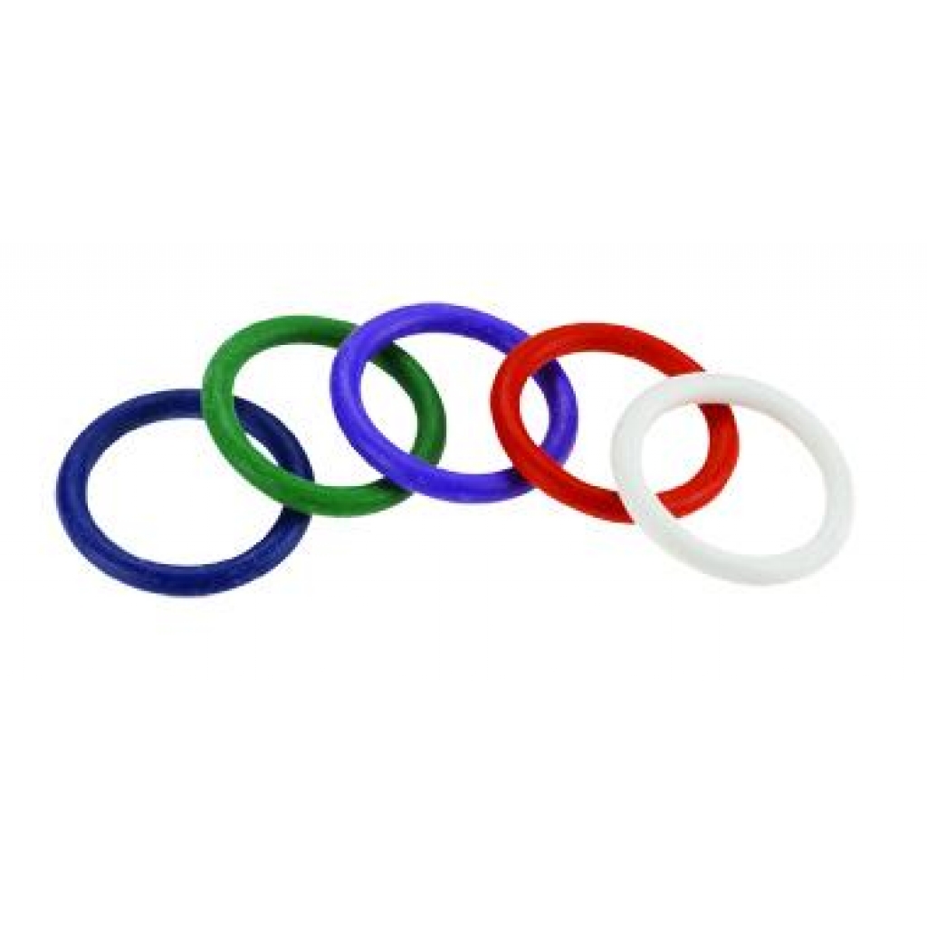 Rainbow Rubber C Ring - 5 Pack - 1.25 Inch