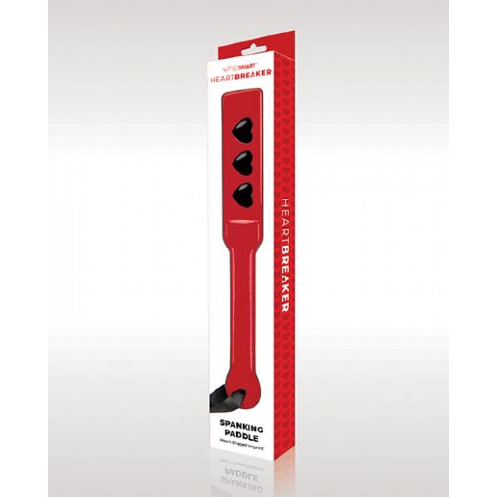 Whipsmart Heartbreaker Spanking Paddle - Red/Black