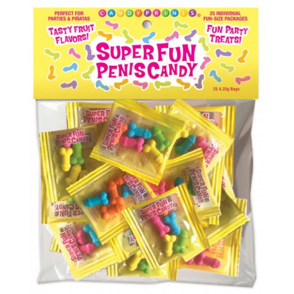 Super Fun Penis Candy - 25 Packages per Bag