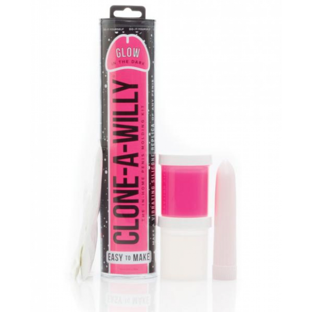 Clone A Willy Vibrating Hot Pink Glow In The Dark