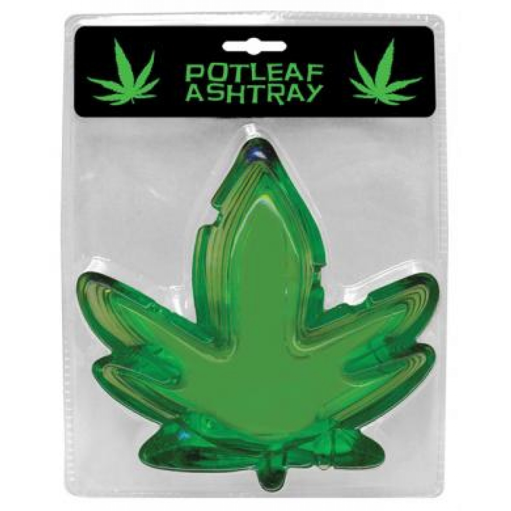 Potleaf Ashtray - Green Glass