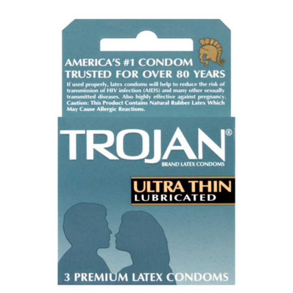 Trojan Condoms Sensitive Ultra Thin Lubricated 3 Pack