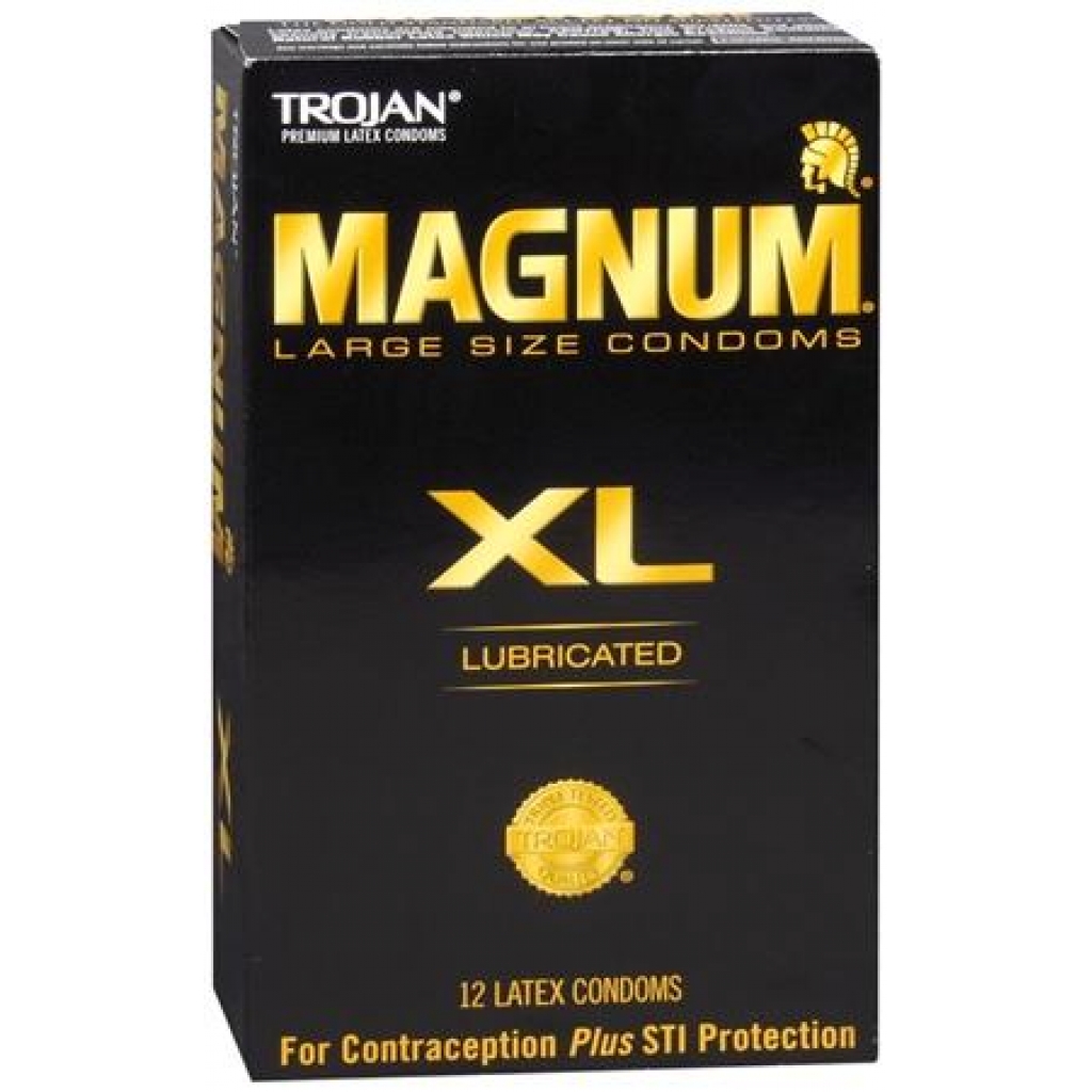 Trojan Magnum XL Lubricated Condoms - 12-Pack